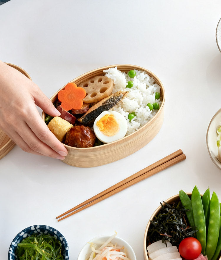 日本製　電子レンジと食洗器が使える　曲げわっぱお弁当箱